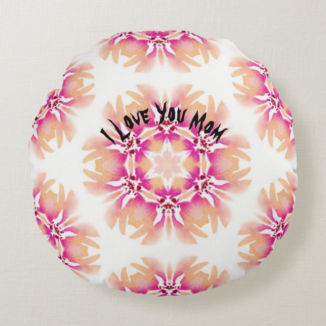 Almofada Redonda Mãe Travesseiros únicos de luxo (Frente)