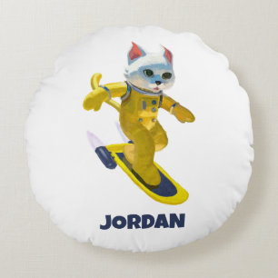 Almofada Redonda Magneta de skate voadora personalizada