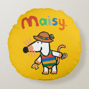 Almofada Redonda Maisy que recolhe escudos na praia