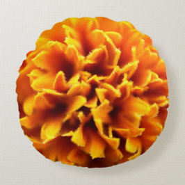 Almofada Redonda Makroaufnahme einer orangefarbenen Blüte