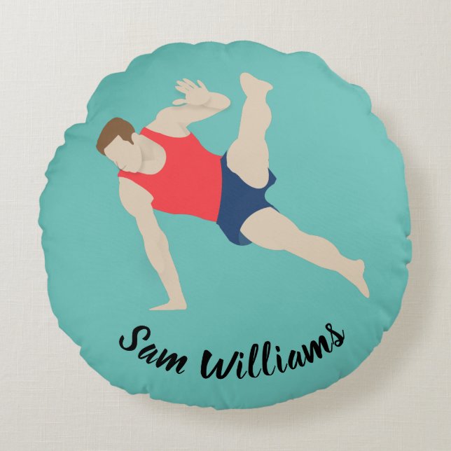 Almofada Redonda Male Gymnast (Frente)