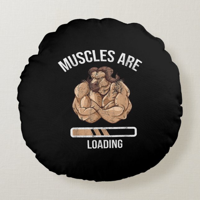 Almofada Redonda Malhação Muscle Loading Bullock Ox Sport Gym (Frente)