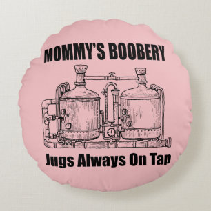 Almofada Redonda Mamãe Boobery Jugs Sempre Na Toque