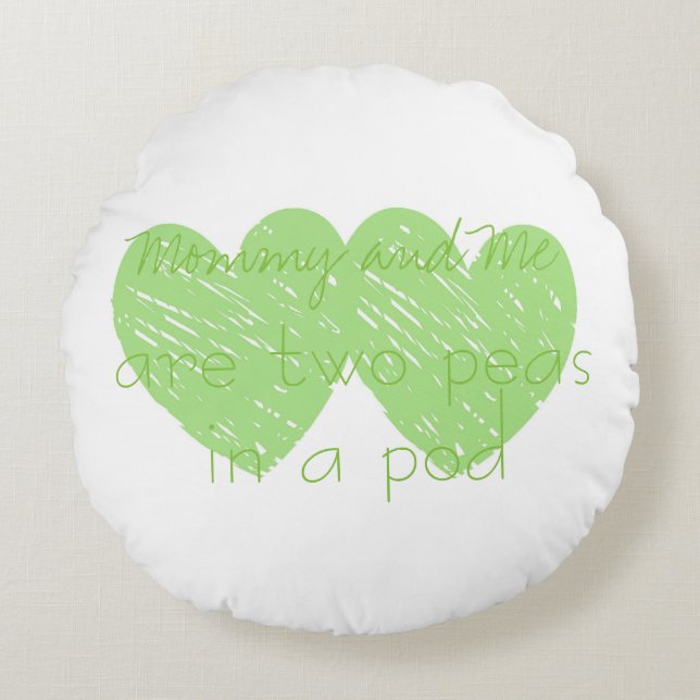 Almofada Redonda Mamães e mim do bebê do algodão travesseiro (Frente)