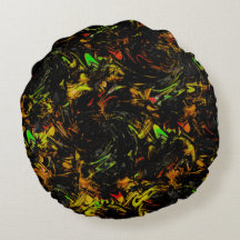 Manchas coloridas brilhantes envoltas por preto es