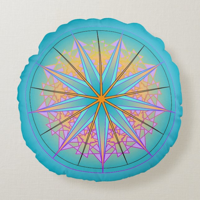 Almofada Redonda Mandala #1 ideal (Frente)