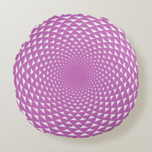 Almofada Redonda Mandala do chakra da coroa Sahasrara em violeta