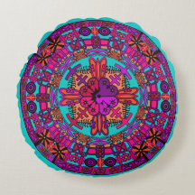 Mandala Floor Travesseiro Cushion - Teal