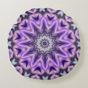 Almofada Redonda Mandala púrpura Lilac
