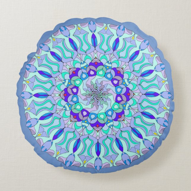 Almofada Redonda Mandala Round Floor Cushion (Frente)