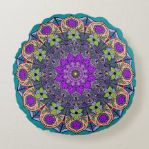 Mandala Violeta Pêssego Salmão Rosa Verde