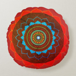 Almofada Redonda Mandala Yoga Gift Fotografia Round Cushion