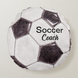 Almofada Redonda Manutenção do Treinador de Futebol Personalizado