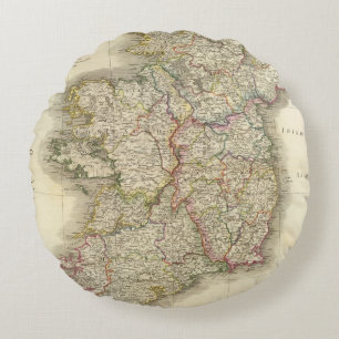 Almofada Redonda Mapa de Ireland