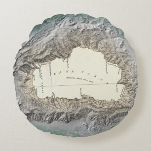 Almofada Redonda Mapa de Lake Tahoe
