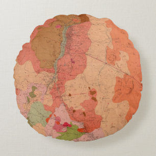Almofada Redonda Mapa Geological do distrito de Washoe