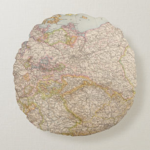 Almofada Redonda Mapa político de Alemanha