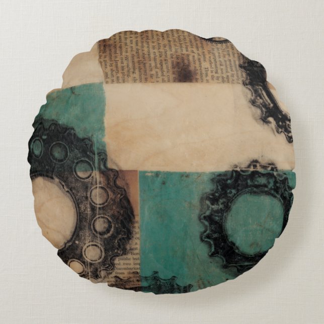 Almofada Redonda Máquinas II (Frente)