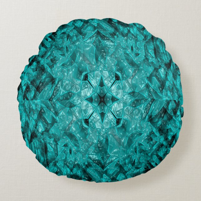 Almofada Redonda Mar Geométrico..... (Frente)