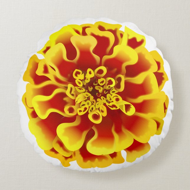 Almofada Redonda Marigold Flower (Frente)
