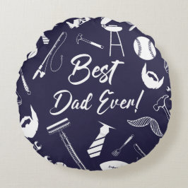 Almofada Redonda Marinho Azul Melhor Dia Nunca Nunca Nunca