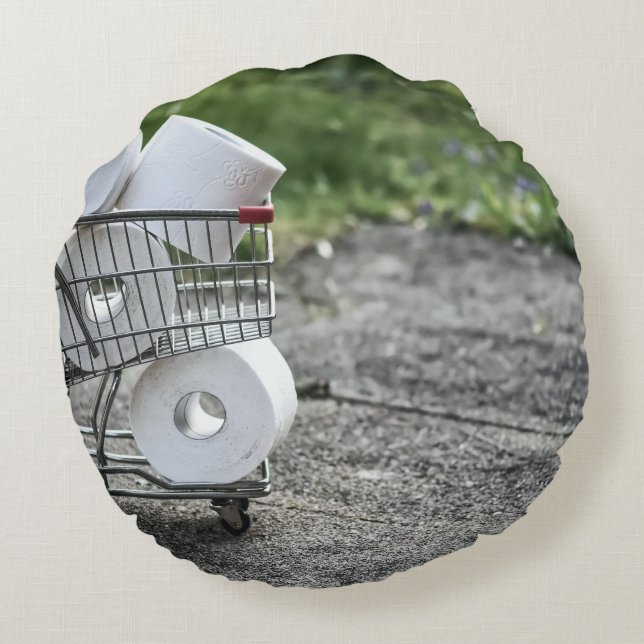 Almofada Redonda Máscara de proteção contra vírus Corona (Verso)