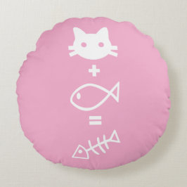 Almofada Redonda Matemática de gatos
