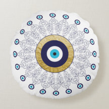 Mau Reversível Mandala em branco e azul Dourados