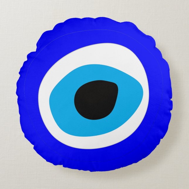 Almofada Redonda Mau, Talisman & Arabic Amulet /Turco, Grego (Frente)