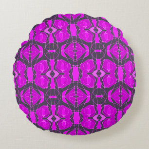 Almofada Redonda Mazipoodles Neuro Art - Dusty Magenta EggPlant