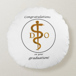 Almofada Redonda Médico de Parabéns de Graduação de Osteopatia