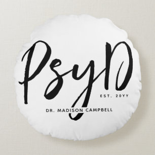 Almofada Redonda Médico de PsyD Personalizado