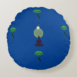 Almofada Redonda Meditação de Bliss Travesseiro redondo