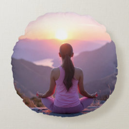Almofada Redonda Meditação - Equilíbrio Interior - Yoga