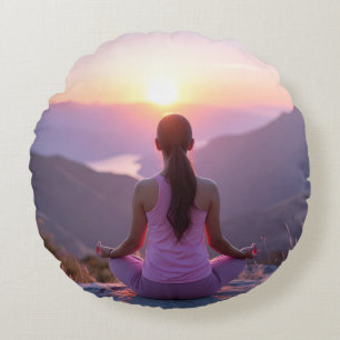 Almofada Redonda Meditação - Equilíbrio Interior - Yoga