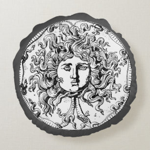 Almofada Redonda Medusa & Zeus