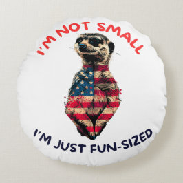 Almofada Redonda Meerkat Flag America