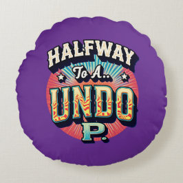Almofada Redonda Meio caminho para um Hundo - 50º Aniversário
