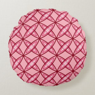 Almofada Redonda Meio século atômico moderno - Rosa Balé
