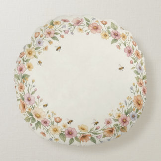 Almofada Redonda Mel de Flor Silvestre Travesseiro Redondo – Cozy C