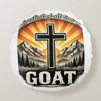 Almofada Redonda Melhor De Todos os Tempos (GOAT) – Fait Cruz Crist