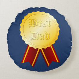 Almofada Redonda Melhor Medalha de Fita para Papai Dia dos Pais