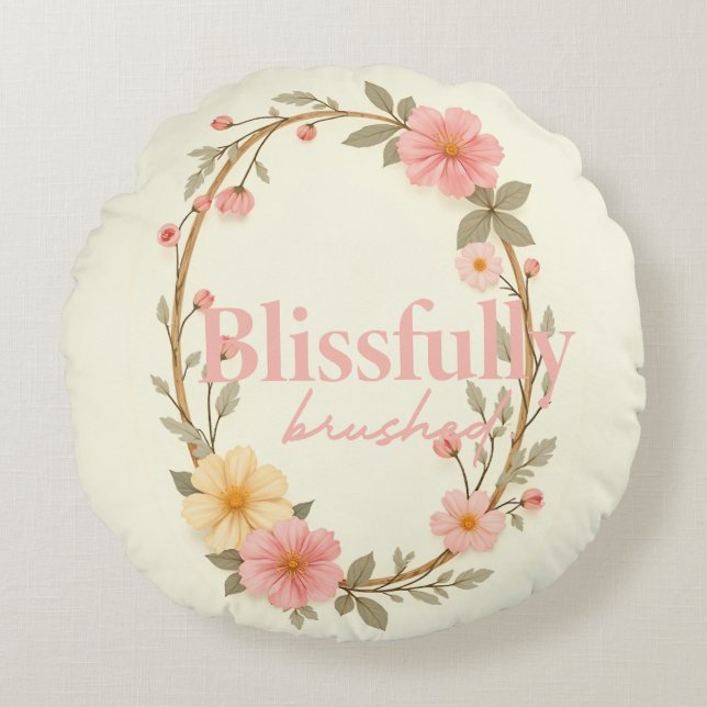 Almofada Redonda Mellow Blooms (Frente)