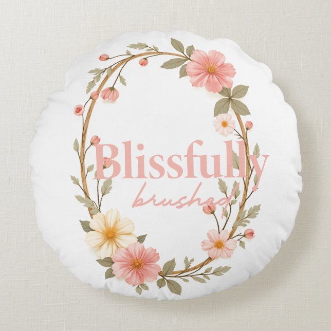 Almofada Redonda Mellow Blooms (Frente)