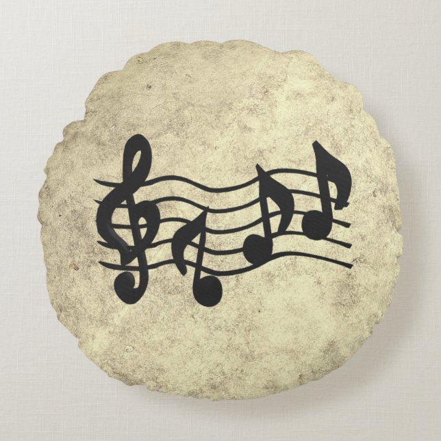 Almofada Redonda Mélodie suspendue - Music in Motion (Frente)