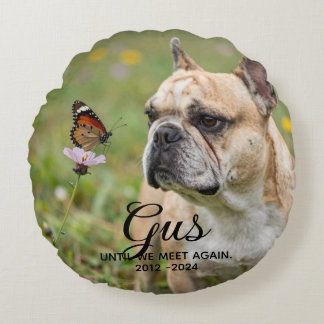 Almofada Redonda Memorial Personalizado para Animais de Estimação