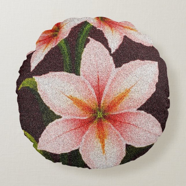 Almofada Redonda Merlot Radiance Lily (Frente)