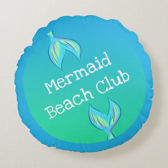 Almofada Redonda Mermaid Beach Club (Frente)