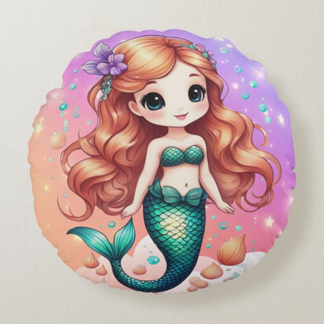 Almofada Redonda mermaid cushion (Frente)