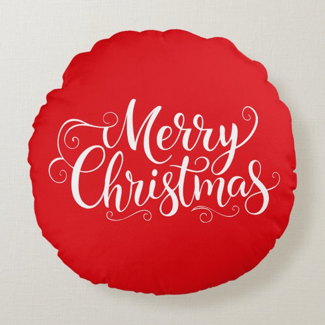 Almofada Redonda Merry Christmas  (Frente)
